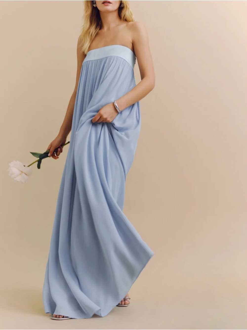 REFORMATION Maribelle Dress in Mineral 6 - Picture 2 of 9